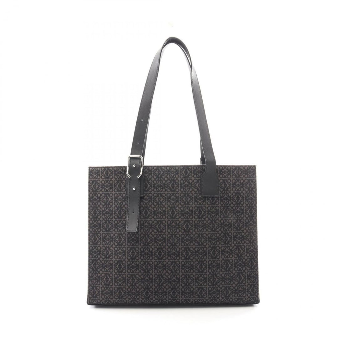 Loewe LOEWE Buckle Horizontal Anagram Tote Bag Handbag Canvas Leather Men's Black: --- Catalog ---Category: SizeSize (HxWxD): 32cm x 39cm x 9cm / 12.59'' x 15.35'' x 3.54''Category: DesignType: Handbag, Tote bagColor: BlackGender: MenMaterial: Canvas , Leather Category: GeneralBrand