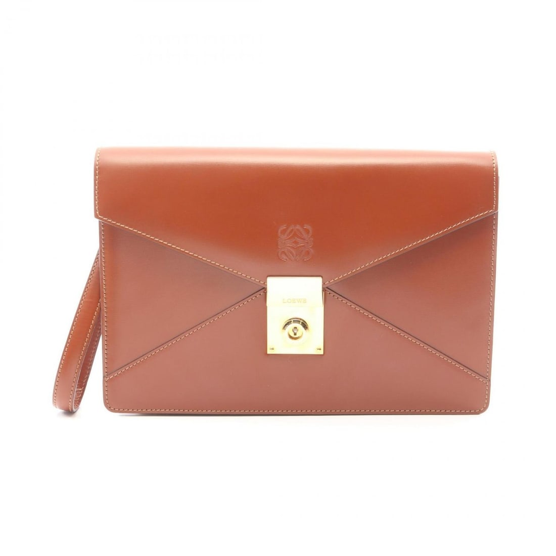 Loewe Anagram Second Bag Clutch Handbag Leather Women's Brown: --- Catalog ---Category: SizeSize (HxWxD): 18cm x 26cm x 4cm / 7.08'' x 10.23'' x 1.57''Category: DesignType: Clutch bag, HandbagColor: BrownGender: WomenMaterial: Leather Category: GeneralBrand: Loew