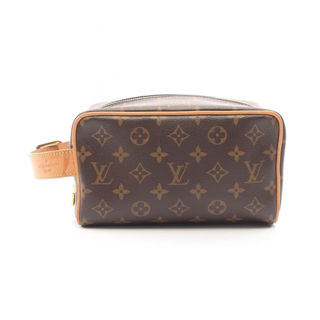 Louis Vuitton Locker Dopp Kit Second Bag Clutch Handbag Coated Canvas Leather Monogram Men's Brown: --- Catalog ---Category: SizeSize (HxWxD): 13cm x 22cm x 11cm / 5.11'' x 8.66'' x 4.33''Category: DesignType: Clutch bag, HandbagColor: BrownGender: MenMaterial: Coated canvas , Monogram , PVC , Leath