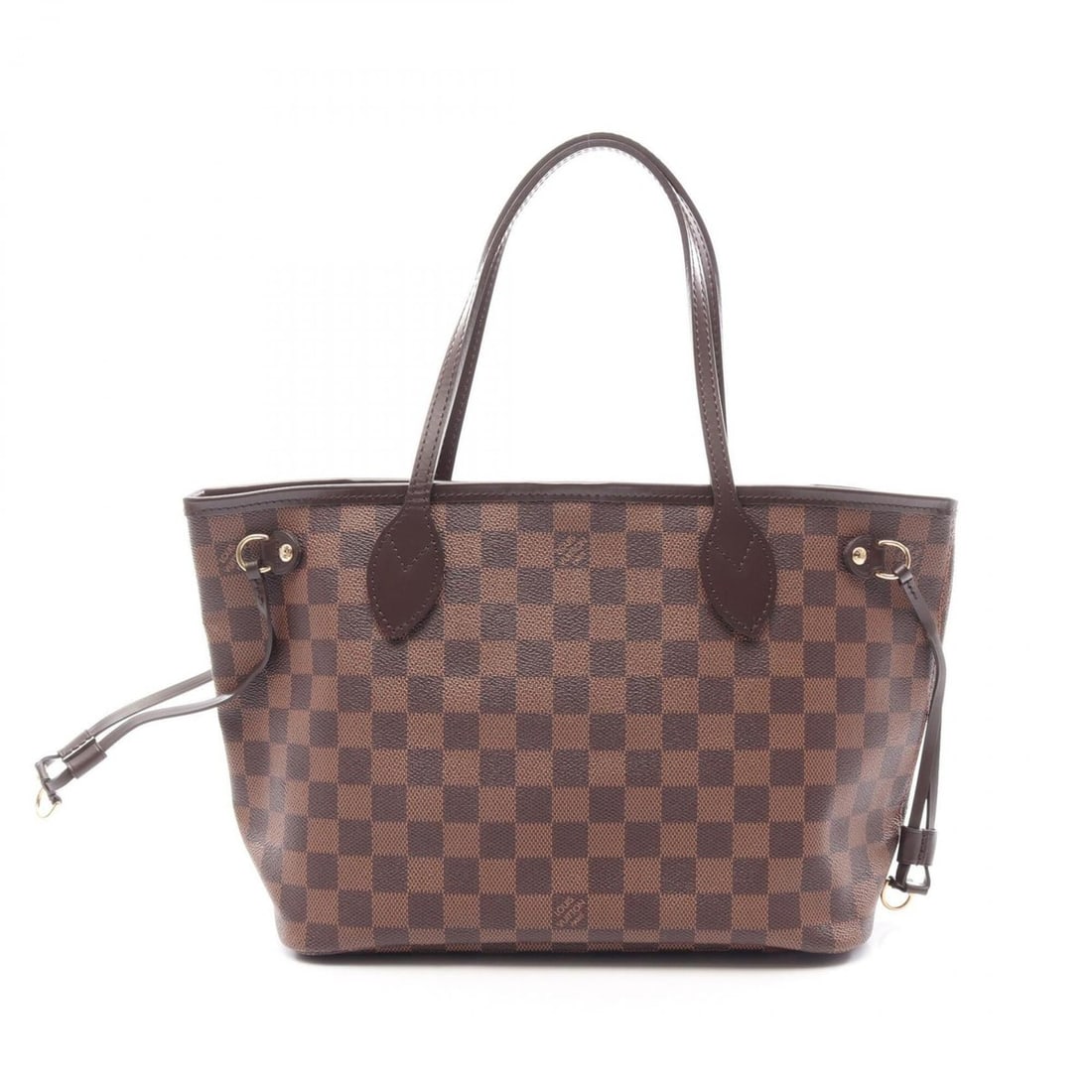 Louis Vuitton Neverfull PM Damier Ebene Tote Bag Handbag, Coated Canvas and Leather, Pattern,: --- Catalog ---Category: SizeSize (HxWxD): 22cm x 29cm x 12.5cm / 8.66'' x 11.41'' x 4.92''Category: DesignType: Handbag, Tote bagColor: Brown, EbeneGender: WomenMaterial: Coated canvas , Leather Cate