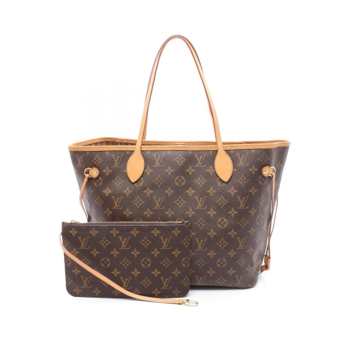 Louis Vuitton Neverfull MM Monogram Tote Bag Handbag, Coated Canvas and Leather, Pattern, Women's, (1 of 10)