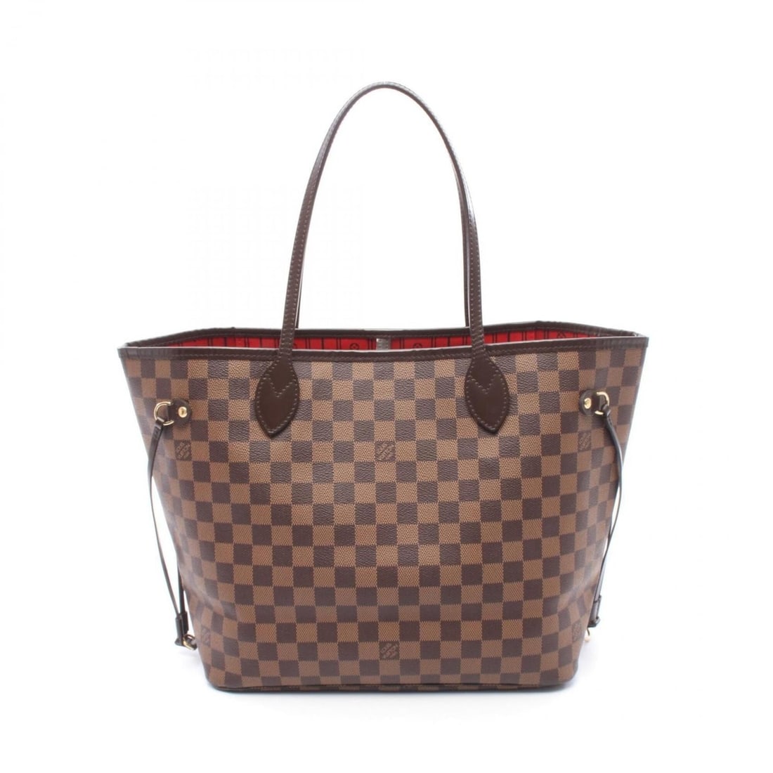 Louis Vuitton Neverfull MM Tote Bag Handbag, Coated Canvas and Leather, Damier Pattern, Women's,: --- Catalog ---Category: SizeSize (HxWxD): 29cm x 32cm x 15cm / 11.41'' x 12.59'' x 5.9''Category: DesignType: Handbag, Tote bagColor: Brown, EbeneGender: WomenMaterial: Coated canvas , Leather Catego