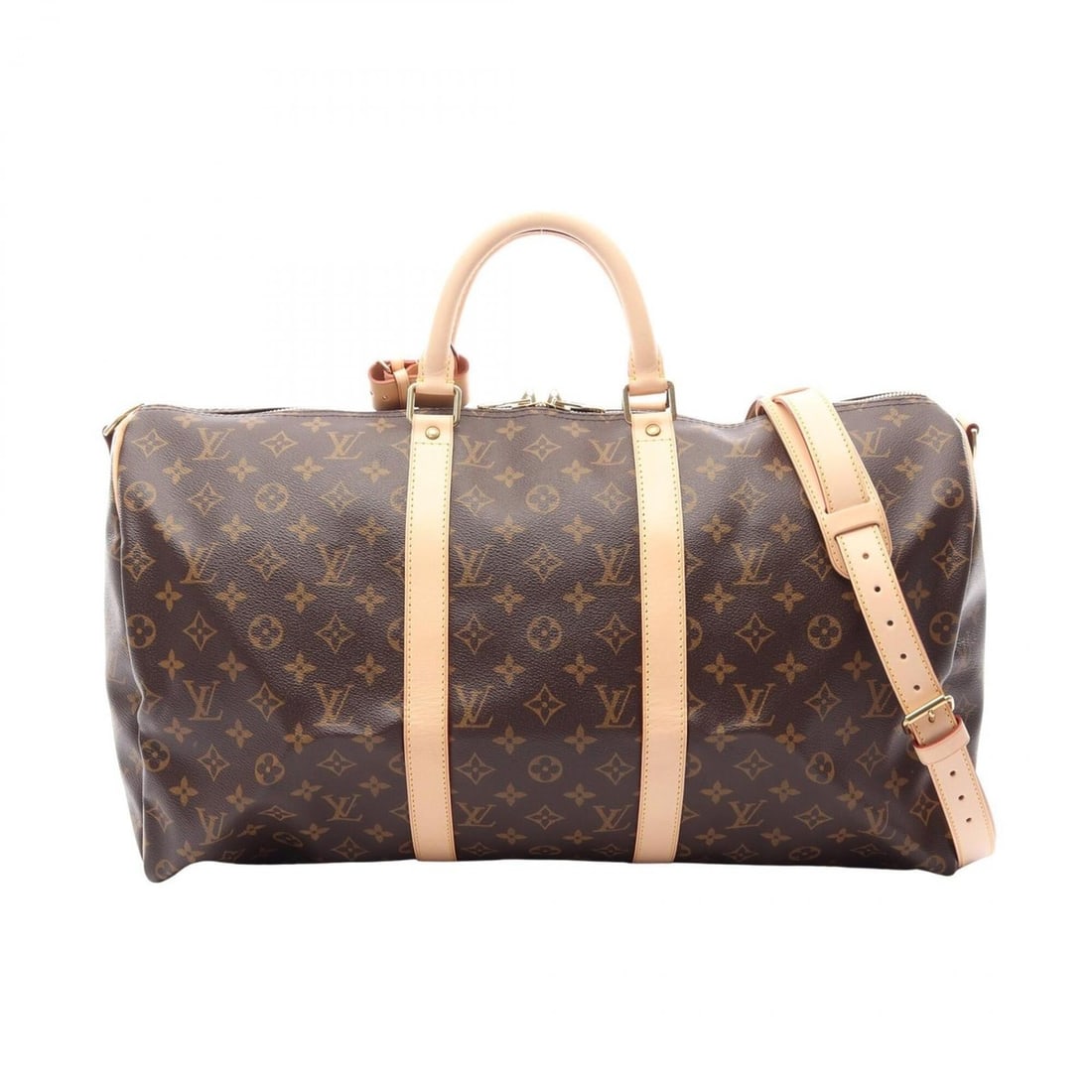 Louis Vuitton Keepall Bandoulière 50 2-Way Boston Bag/Handbag, Coated Canvas and Leather, Monogram: --- Catalog ---Category: SizeSize (HxWxD): 30cm x 50cm x 22cm / 11.81'' x 19.68'' x 8.66''Category: DesignType: Boston bag, HandbagColor: BrownGender: Men,WomenMaterial: Coated canvas , PVC , Monogram