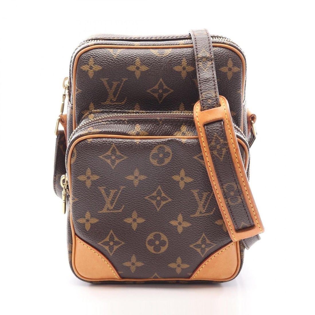 Louis Vuitton Amazon Shoulder Bag/Handbag, Coated Canvas and Leather, Monogram Pattern, Women's,: --- Catalog ---Category: SizeSize (HxWxD): 21cm x 15cm / 8.26'' x 5.9''Category: DesignType: Handbag, Shoulder bagColor: BrownGender: WomenMaterial: Coated canvas , PVC , Monogram , Leather Category: 