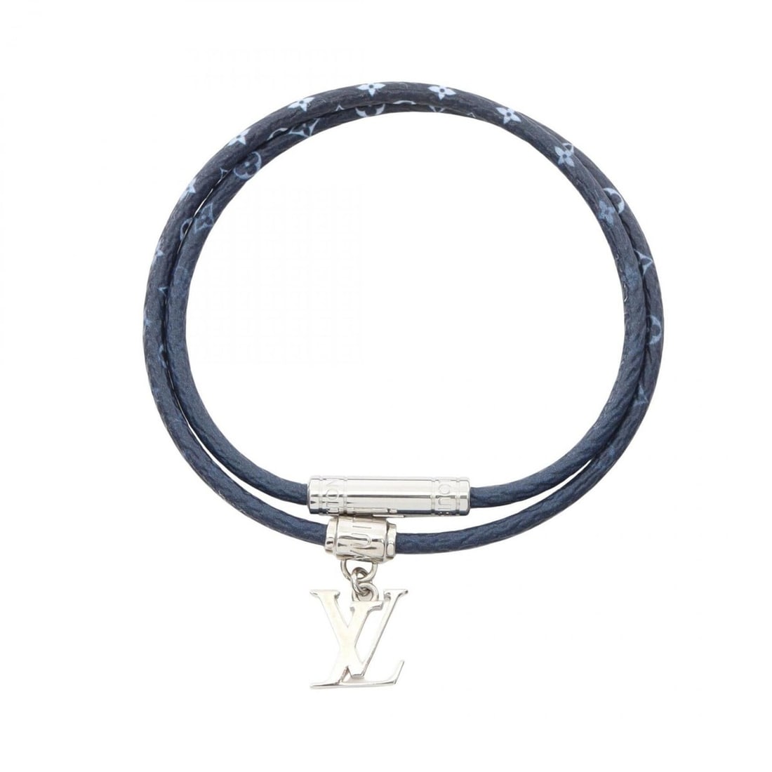 Louis Vuitton LV Gradient Bracelet, Stainless Steel, Men's, Navy/Silver Tones: --- Catalog ---Category: SizeLength: 20cm / 7.87''Category: DesignType: Charm braceletColor: Navy, SilverGender: MenMaterial: Stainless steelCategory: GeneralBrand: Louis Vuitton--- Item List ---Secti