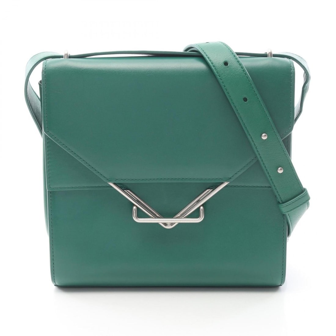 Bottega Veneta The Clip Shoulder Bag Handbag Leather Women's Green 652391: --- Catalog ---Category: SizeSize (HxWxD): 21cm x 22cm x 7cm / 8.26'' x 8.66'' x 2.75''Category: DesignType: Handbag, Shoulder bagColor: GreenGender: WomenMaterial: Leather Category: GeneralMPN: 65239
