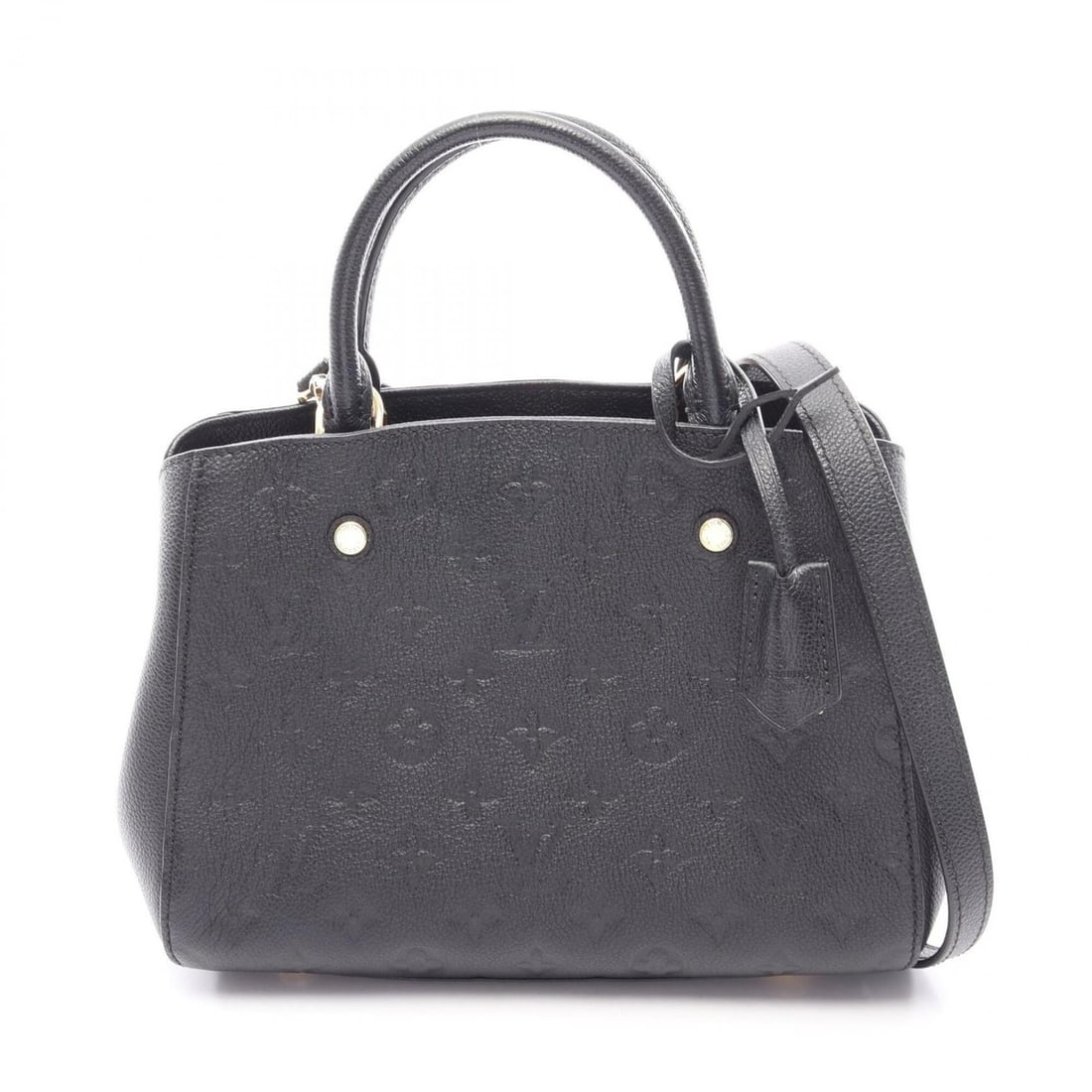 Louis Vuitton Montaigne BB 2-Way Handbag, Leather, Monogram Empreinte, Women's, Black, M41053: --- Catalog ---Category: SizeSize (HxWxD): 19cm x 25cm x 13.5cm / 7.48'' x 9.84'' x 5.31''Category: DesignType: HandbagColor: Black, NoirGender: WomenMaterial: Monogram Empreinte Category: GeneralMPN: