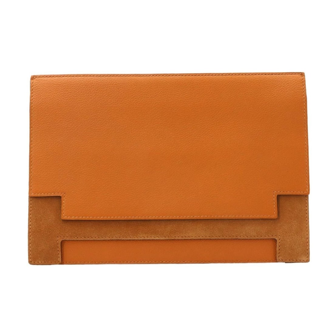 Hermes Multiplis Clutch Handbag Evercolor Grizzly Brown C Stamp (1 of 10)