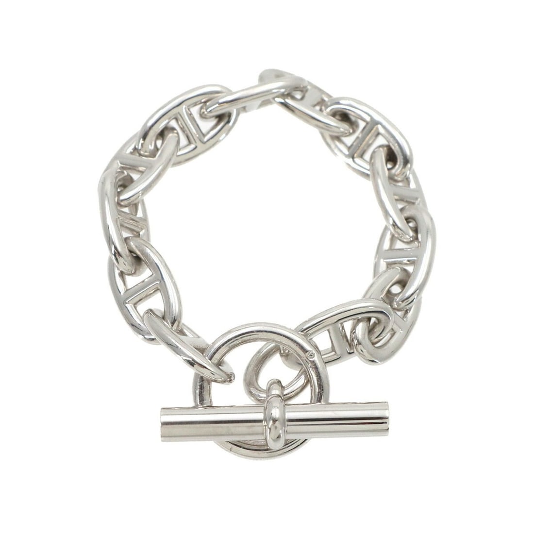 Hermes Chaine d'Ancre GM Bracelet, 12 links, 16cm, Sterling Silver (SV 925): --- Catalog ---Category: SizeLength: 16cm / 6.29''Category: DesignType: Charm braceletColor: SilverGender: Women,MenMaterial: Silver 925Category: GeneralBrand: Hermes--- Item List ---Section: Conditio