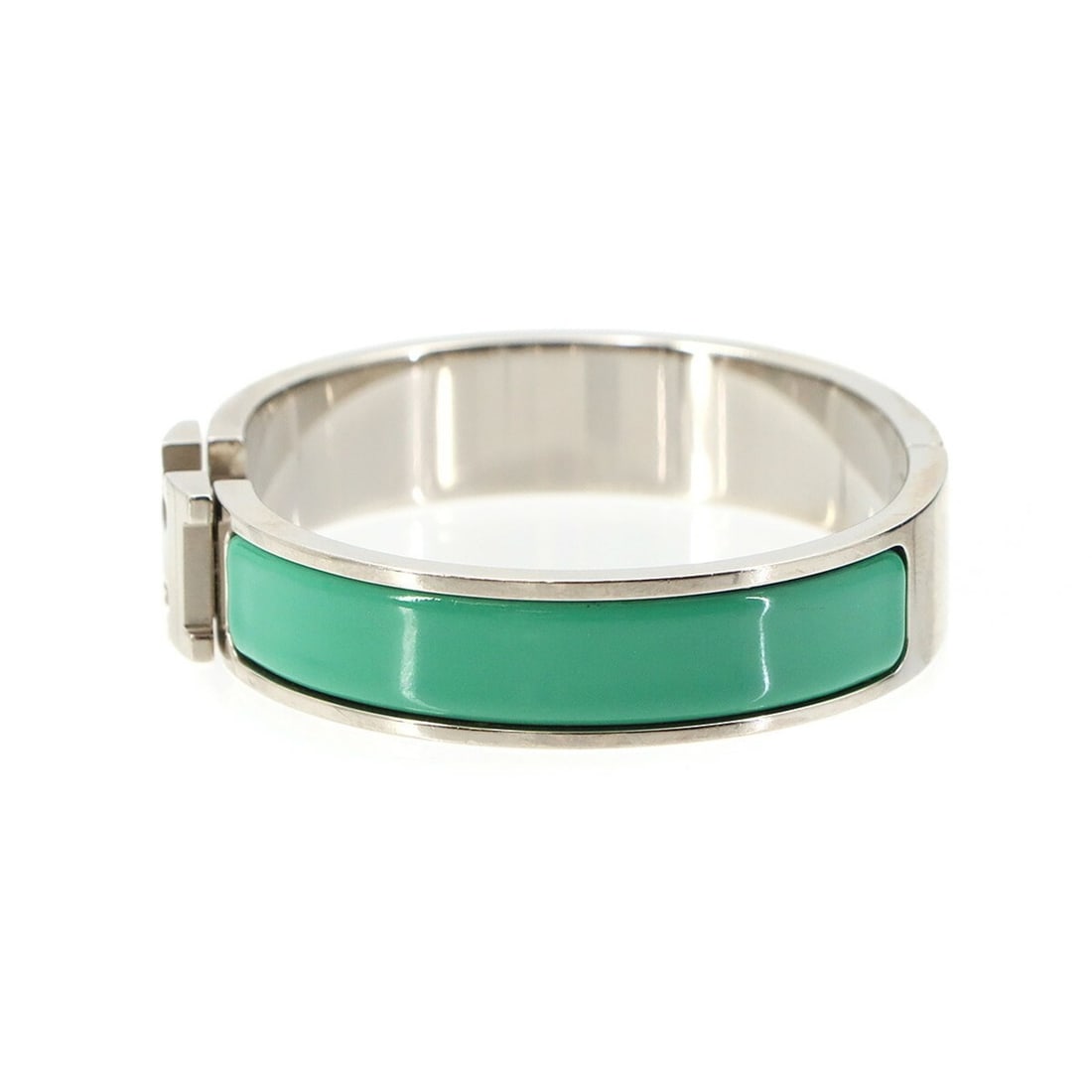 Hermes Clic H PM Bangle, Green, Silver - 3