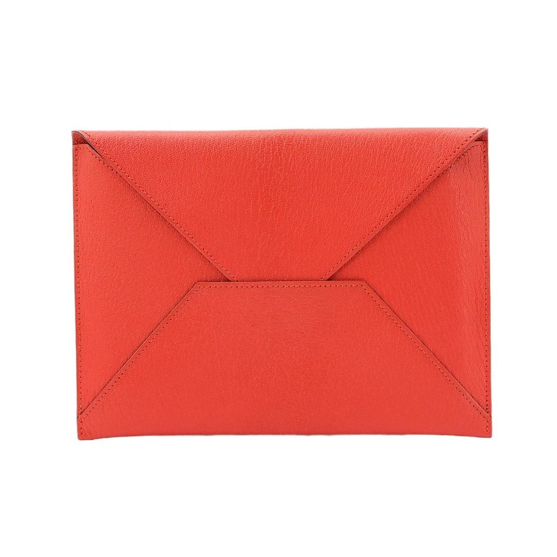 Hermes Envelope Trio Handbag Pouch Passport Case Chevre Leather Rouge Casaque Orange Lime X Stamp: --- Catalog ---Category: SizeSize (HxWxD): 15cm x 20.5cm / 5.9'' x 8.07''Category: DesignType: PouchColor: Lime, Orange, Rouge casaqueGender: WomenMaterial: Chevre leather Category: GeneralBrand: Herm