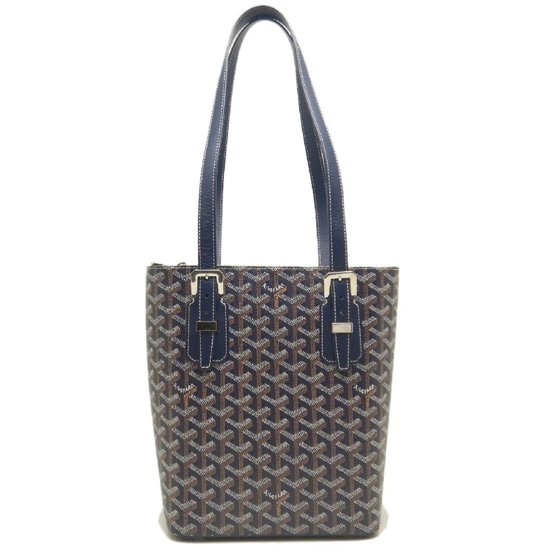 GOYARD Goyard Marie-Galante PM Goyardine Canvas Tote Bag Navy Women's 253807: --- Catalog ---Category: SizeSize (HxWxD): 27cm x 20cm x 10cm / 10.62'' x 7.87'' x 3.93''Category: DesignType: Tote bagColor: NavyGender: WomenMaterial: Coated canvas Hardware Color: SilverCategory: G