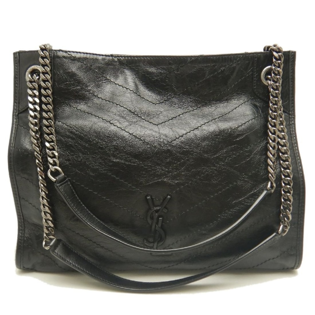 YVES SAINT LAURENT Niki Shopping Bag 577999 Shoulder Black Women's 253824 (1 of 18)