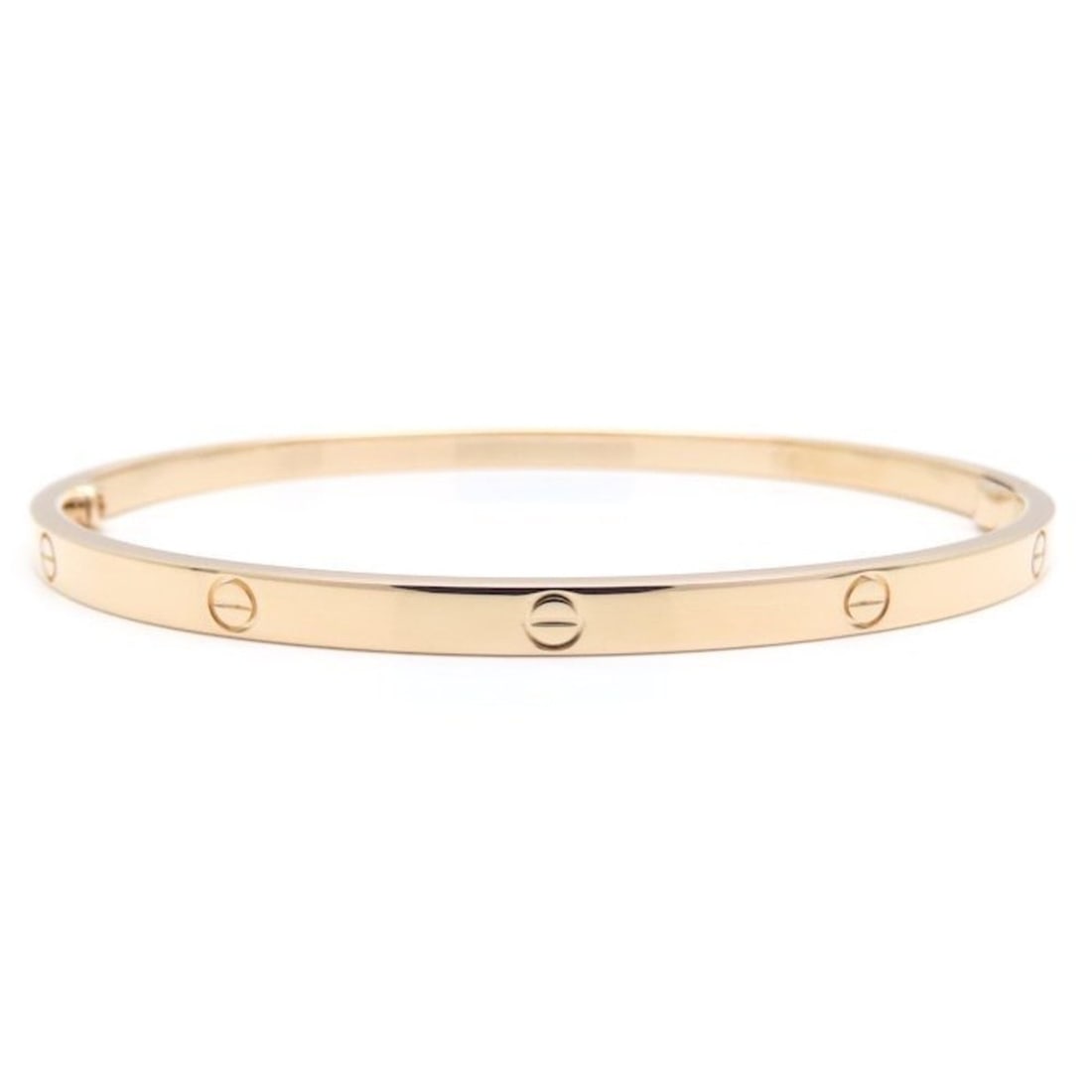 CARTIER Love Bracelet Bangle SM #19 18KPG Women's 295502: --- Catalog ---Category: SizeLength: 18cm / 7.08''Category: DesignType: Charm braceletGender: WomenMaterial: Pink gold (18K)Category: GeneralBrand: Cartier--- Item List ---Section: ConditionRanking: