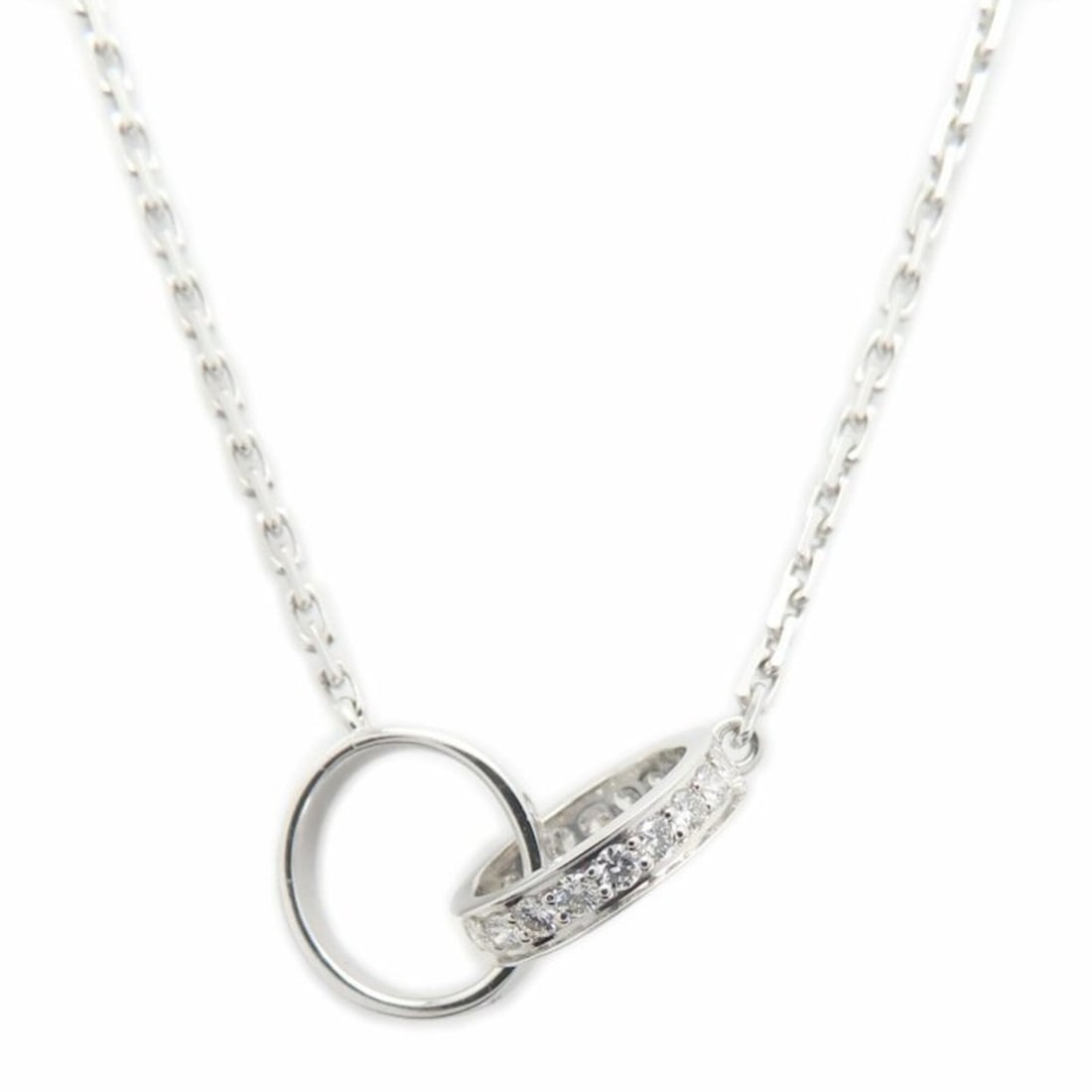 CARTIER Baby Love Necklace with Diamonds, 18K White Gold, Women's, 295493: --- Catalog ---Category: SizeNeck Circumference: 43.5 cm / 17.12''Category: DesignStone: DiamondGender: WomenMaterial: White gold (18K)Necklace Type: NecklaceCategory: GeneralMPN: 295493Brand: Cartier