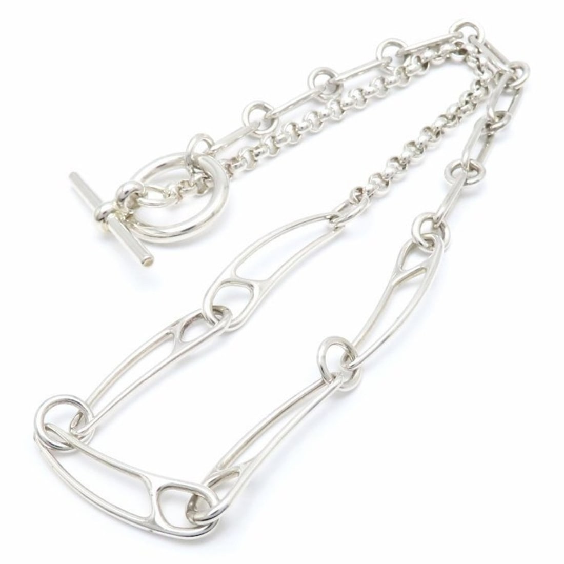 HERMES Chaine d'Ancre Punk Necklace, SV925, Women's, 295489: --- Catalog ---Category: SizeNeck Circumference: 42 cm / 16.53''Category: DesignGender: WomenMaterial: Silver 925Necklace Type: NecklaceCategory: GeneralBrand: Hermes--- Item List ---Section: Conditio