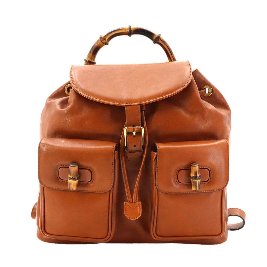 Gucci Bamboo Backpack, Leather, Brown, Gold Hardware, 003.1998.0016 (1 of 10)