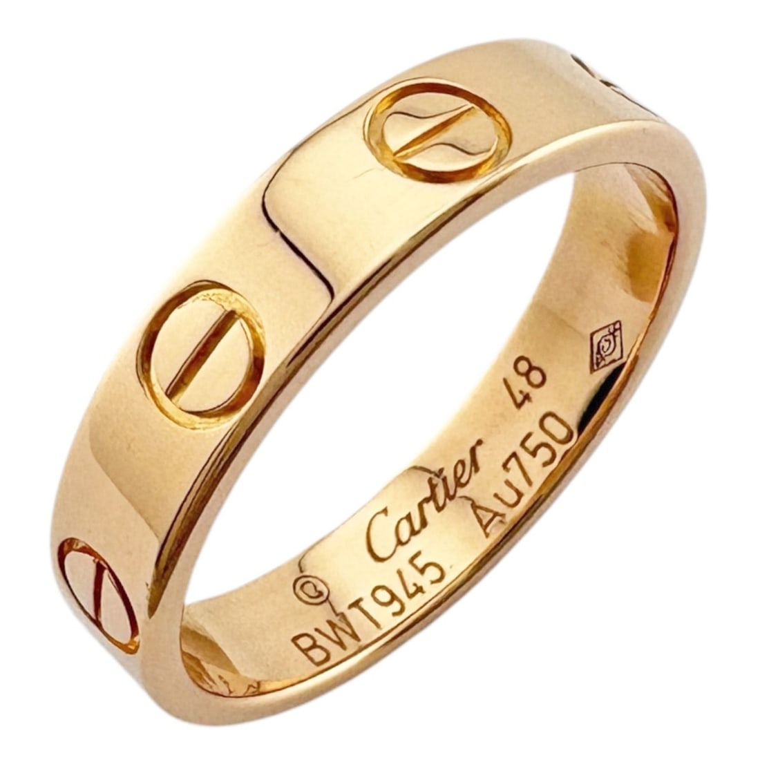 Cartier Mini Love Ring, 18K Pink Gold, Women's, Pre-owned.: --- Catalog ---Category: PackNumber in Pack: 1Category: SizeJP Size: 8US Size: 4.5Category: DesignType: Band ringColor: Pink goldGender: WomenMaterial: Pink gold (18K)Category: GeneralBrand: Cartier--
