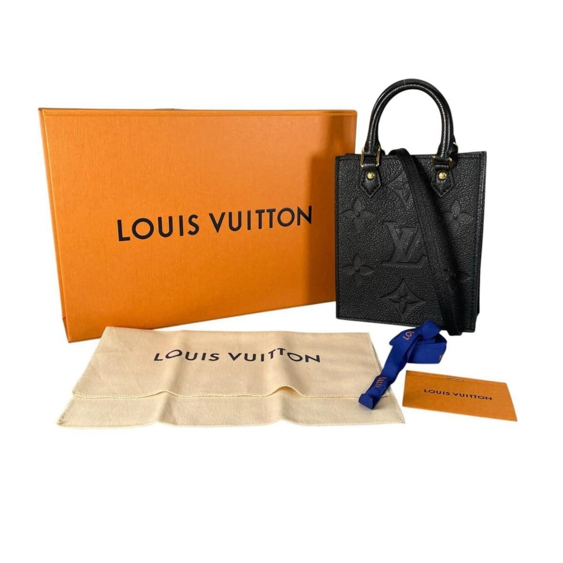 Louis Vuitton Petite Sac Plat Monogram Empreinte Shoulder Bag M81417 Black (1 of 18)