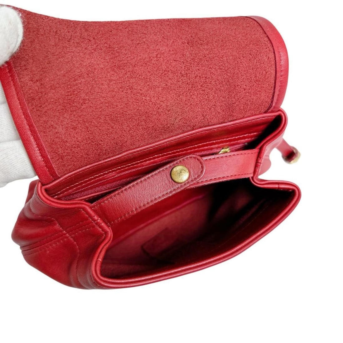 Coach Old Mini Backpack Leather 4152 Red - 10