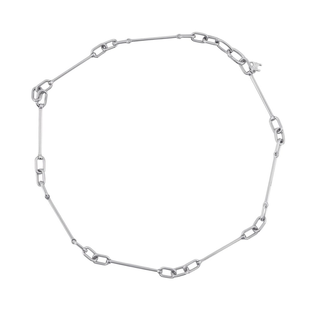 Celine Necklace Chain Metal B101Y6BRA CELINE Women's: --- Catalog ---Category: SizeNeck Circumference: 54 cm / 21.25''Category: DesignColor: SilverGender: WomenMaterial: MetalNecklace Type: Neck chainCategory: GeneralMPN: B101Y6BRA.GGV8Brand: