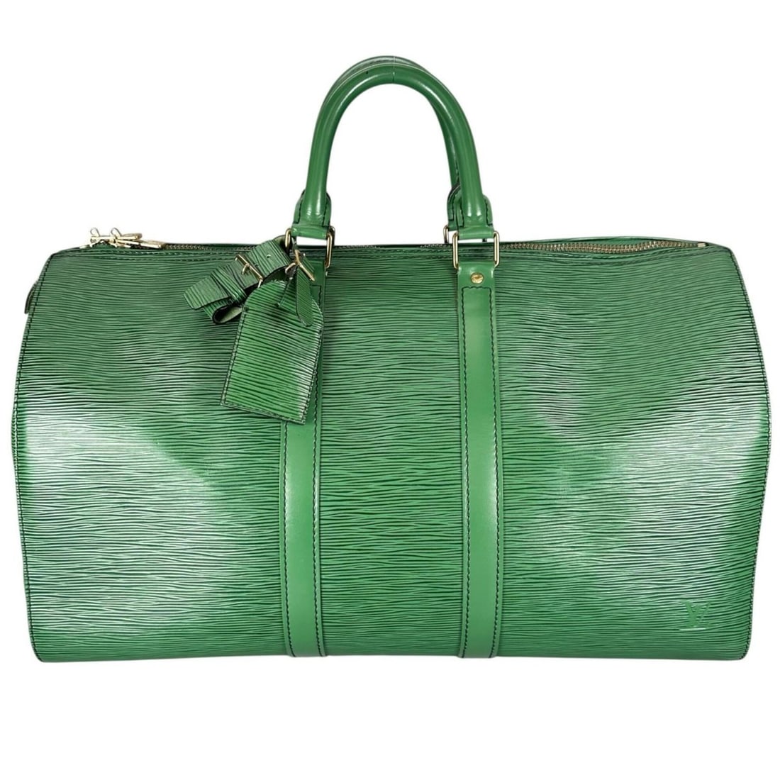 LOUIS VUITTON Keepall 45 M42974 Boston Bag, Epi Leather, Green, Men's/Women's: --- Catalog ---Category: SizeSize (HxWxD): 27cm x 47cm x 20cm / 10.62'' x 18.5'' x 7.87''Category: DesignType: Boston bagColor: GreenGender: Men,WomenMaterial: Epi leather Category: GeneralMPN: M42974