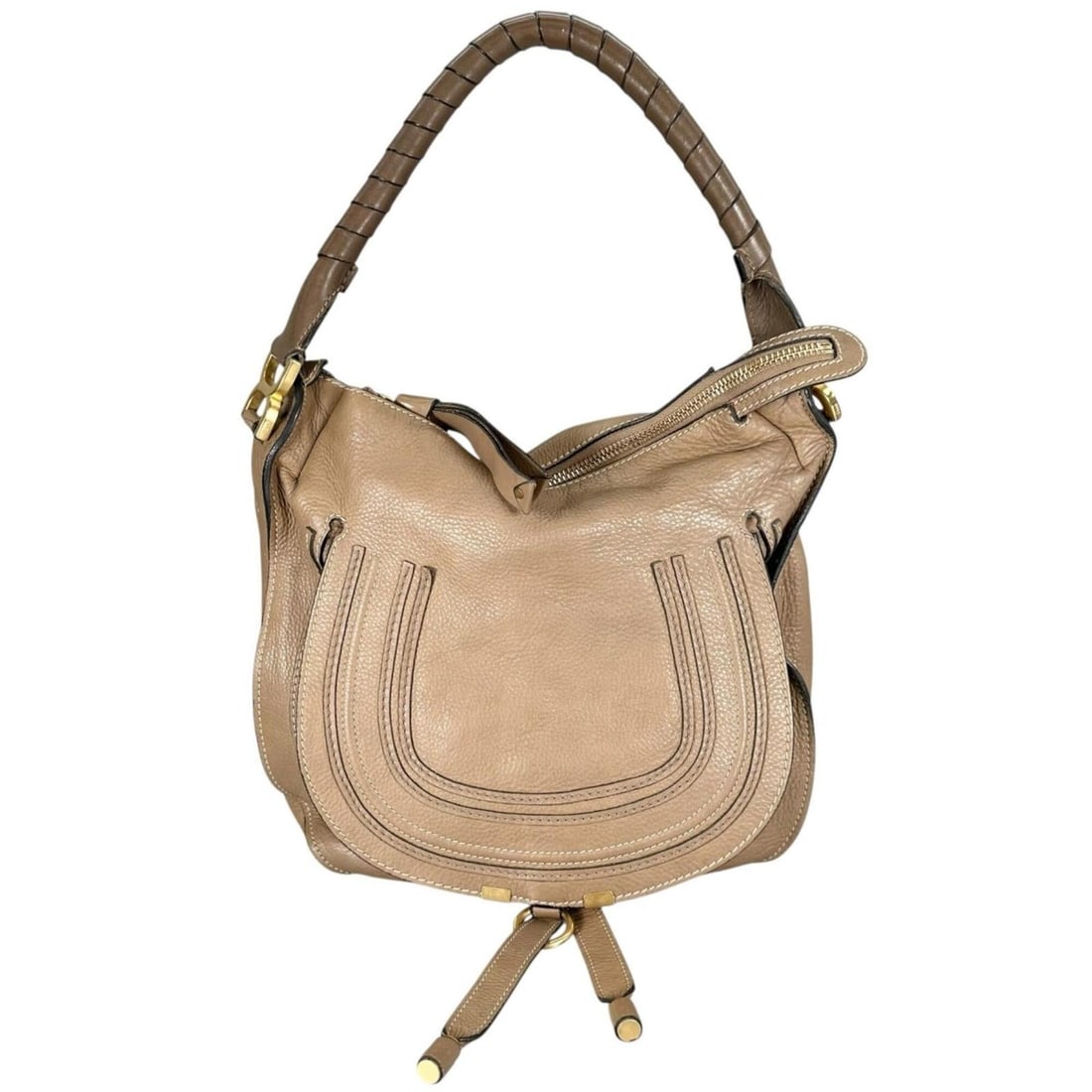 Chloé Chloe Marcie handbag, leather, beige, women's.: --- Catalog ---Category: SizeSize (HxWxD): 27.5cm x 31cm x 9.5cm / 10.82'' x 12.2'' x 3.74''Category: DesignType: HandbagColor: BeigeGender: WomenMaterial: Leather Category: GeneralBrand: ChloéCountr