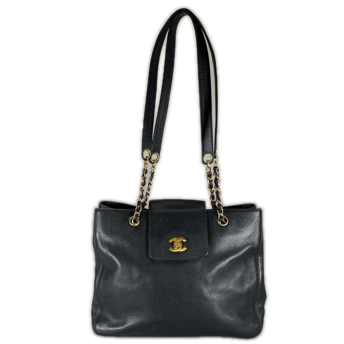 CHANEL Supermodel Tote Bag, Grained Calf Leather, Black, Women's (1 of 18)