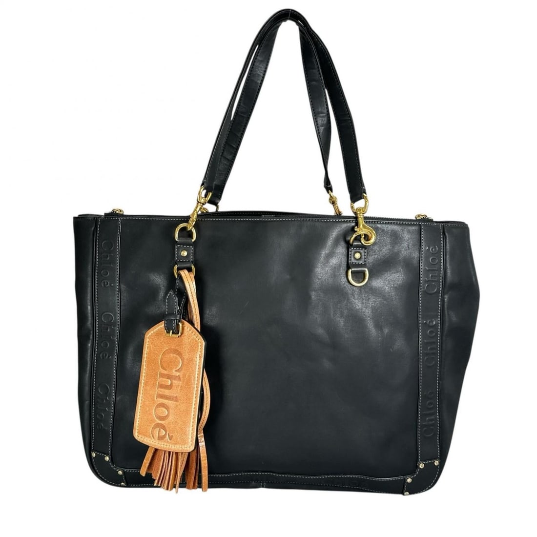 Chloé Chloe Eden 3S1123-311 Leather Tote Bag, Black, Women's (1 of 16)