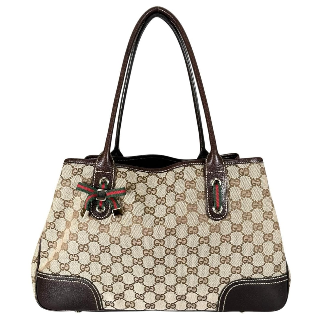 GUCCI Princy 163805 Tote Bag, GG Canvas, Beige, Women's (1 of 15)