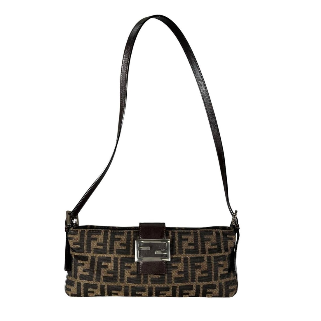 FENDI Zucca Mamma Bucket Shoulder Bag, Canvas, Brown, Women's (1 of 18)