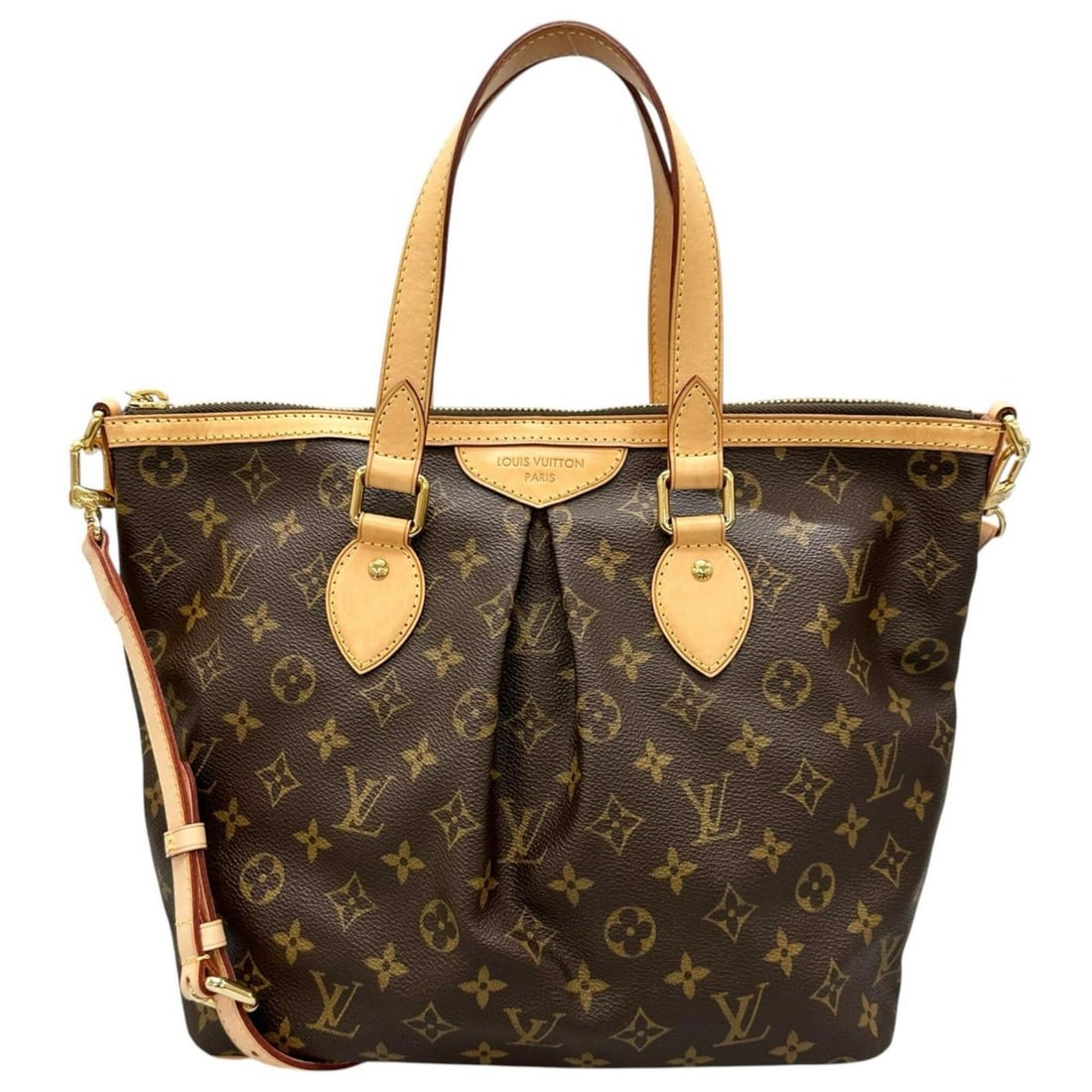 LOUIS VUITTON Palermo PM M40145 Handbag, Monogram Canvas, Brown, Women's, 2-way: --- Catalog ---Category: SizeStrap Drop: 38cm / 14.96''Handle Drop: 13.00cm / 5.12''Size (HxWxD): 27.5cm x 29cm x 16cm / 10.82'' x 11.41'' x 6.29''Strap Length: 74cm - 85cm / 29.13'' - 33.46''Handle L