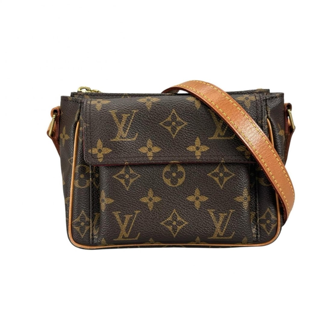 LOUIS VUITTON Vivacite PM M51165 Shoulder Bag, Monogram Canvas, Brown, Women's (1 of 12)