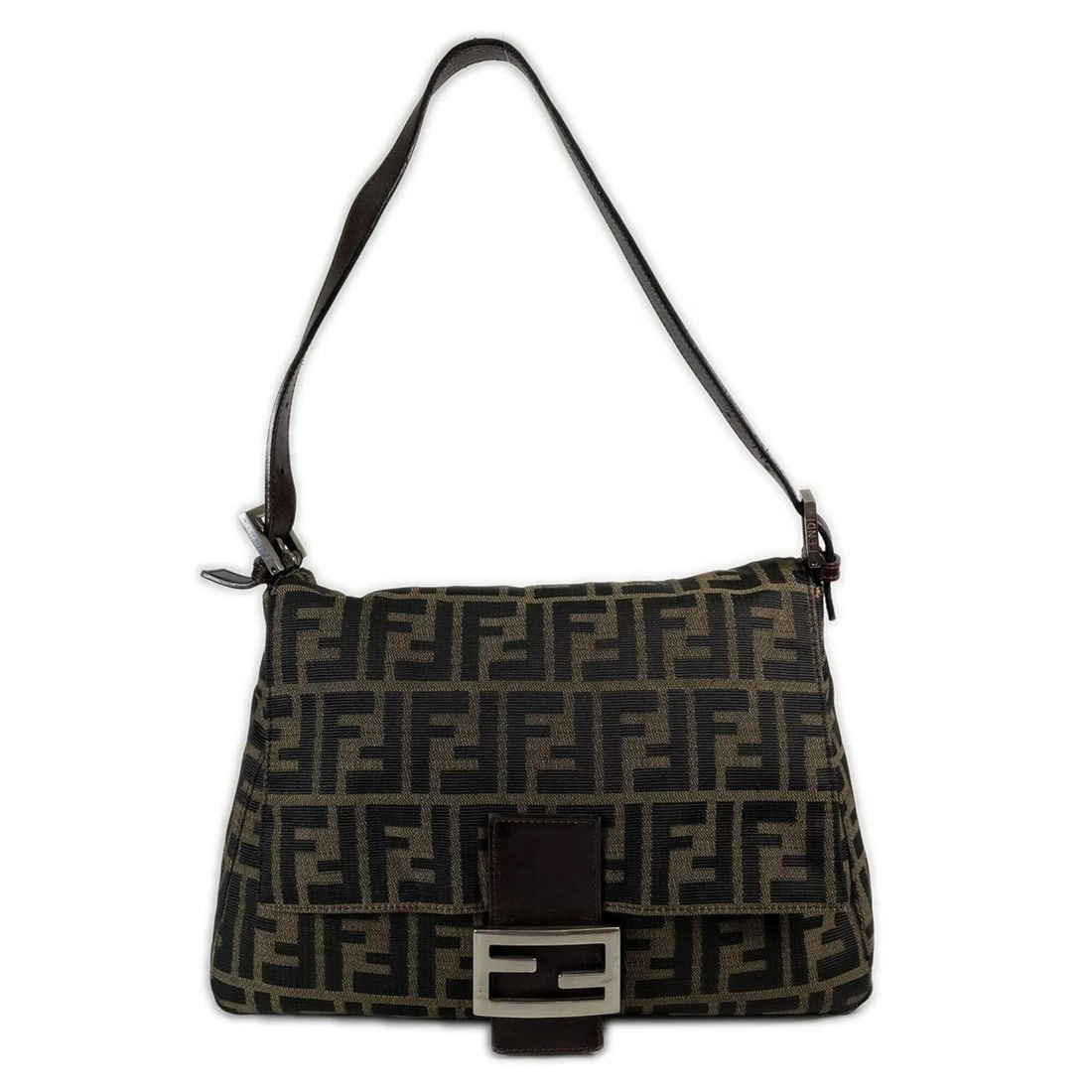 FENDI Zucca Mamma Bucket 2354 Shoulder Bag, Canvas, Brown, Women's (1 of 16)