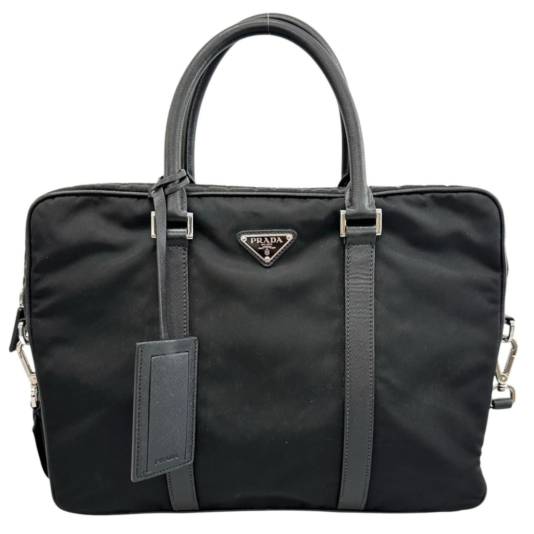 PRADA Prada Saffiano Briefcase 2VE661 Handbag Nylon Black Men's (1 of 16)