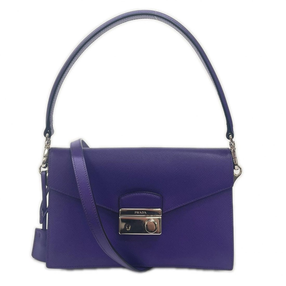 PRADA Saffiano BN0924 Handbag, Leather, Purple (1 of 11)
