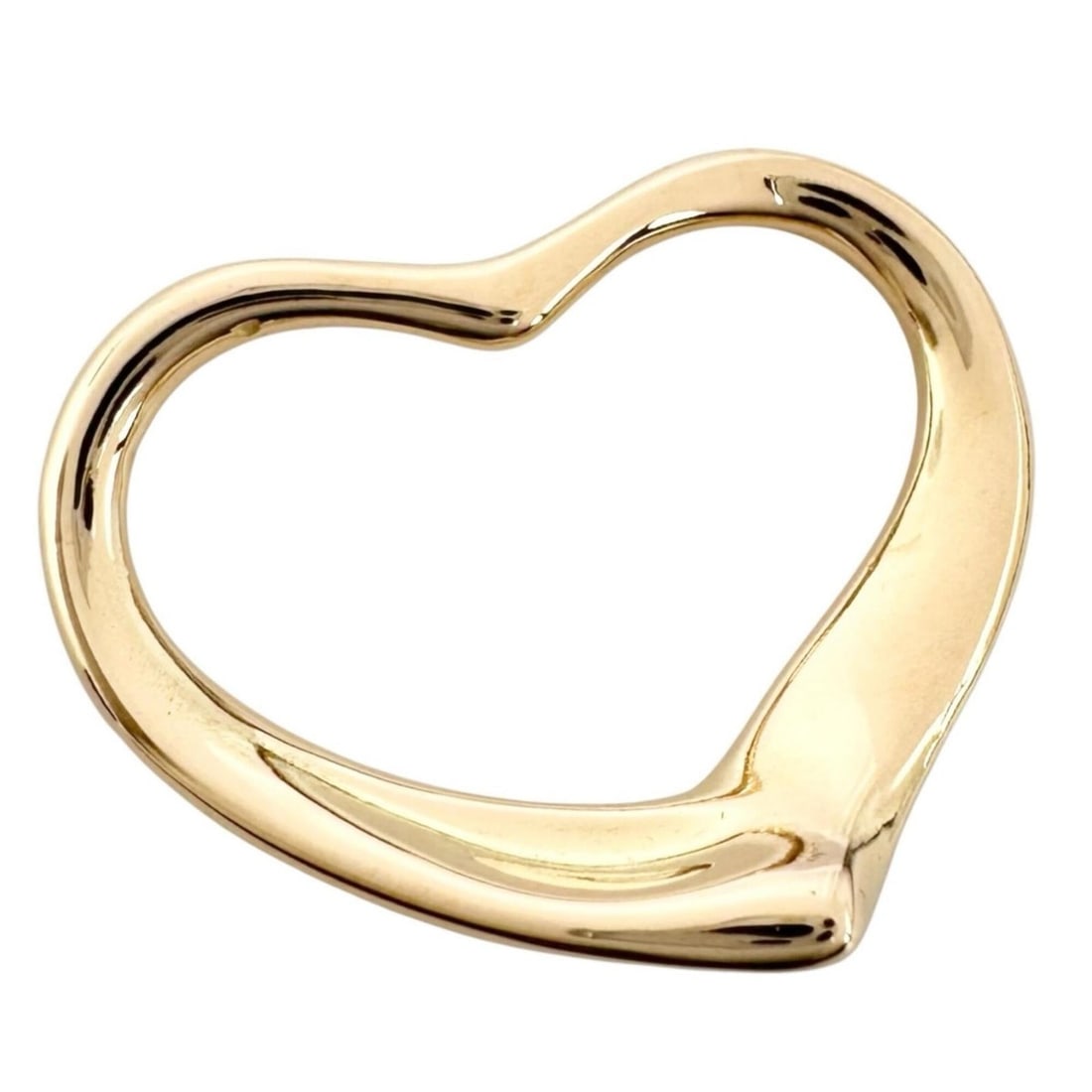 TIFFANY & Co. Elsa Peretti Open Heart Pendant Top, 750 K18 Gold, Women's: --- Catalog ---Category: SizePendant Size: 1.6mm x 2mm / 0.06'' x 0.07''Category: DesignColor: GoldGender: WomenMaterial: Gold (18K)Necklace Type: PendantCategory: GeneralLine: Open HeartBrand: Tiffan
