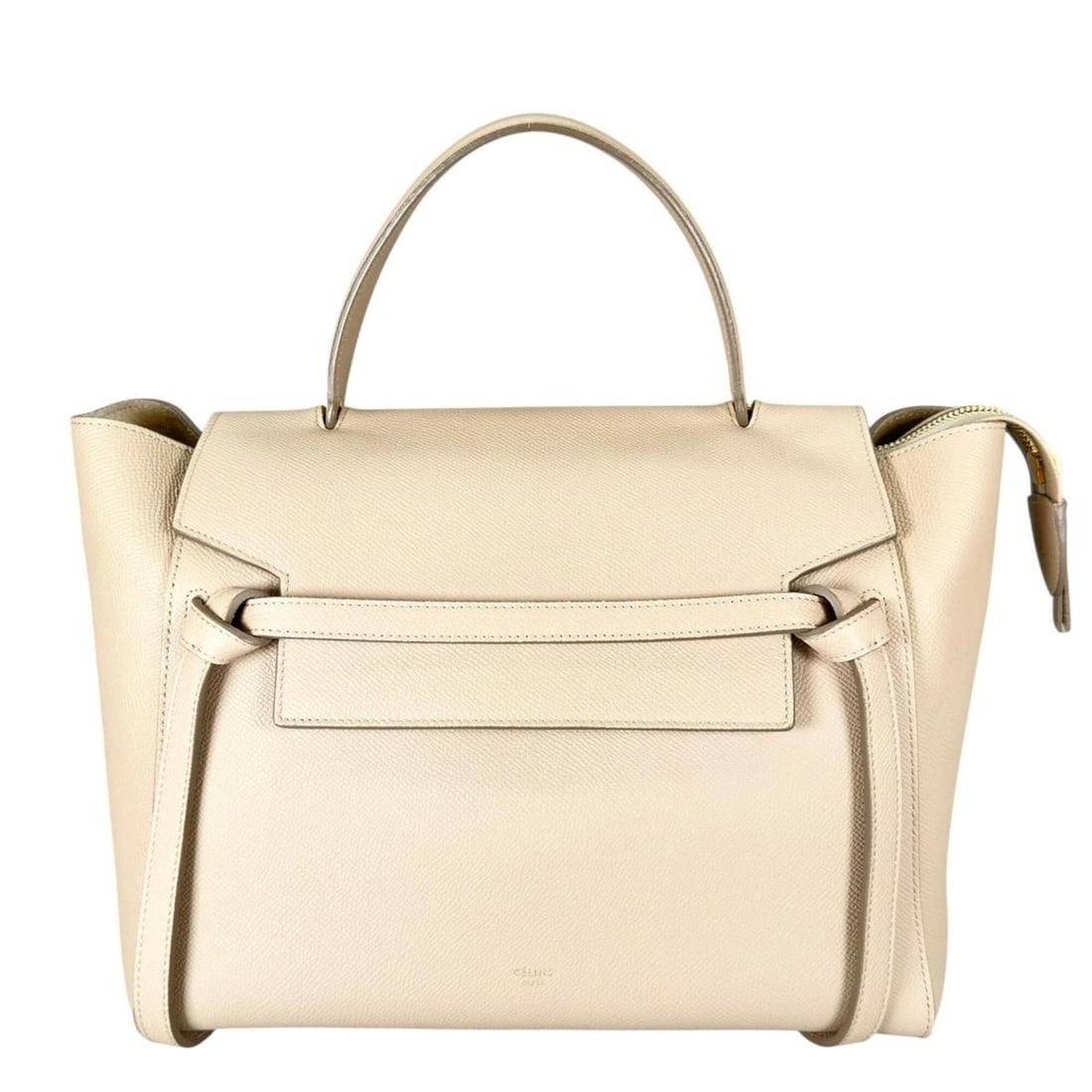 CELINE Celine Small Leather Handbag, Beige, Women's Belt Bag (1 of 15)