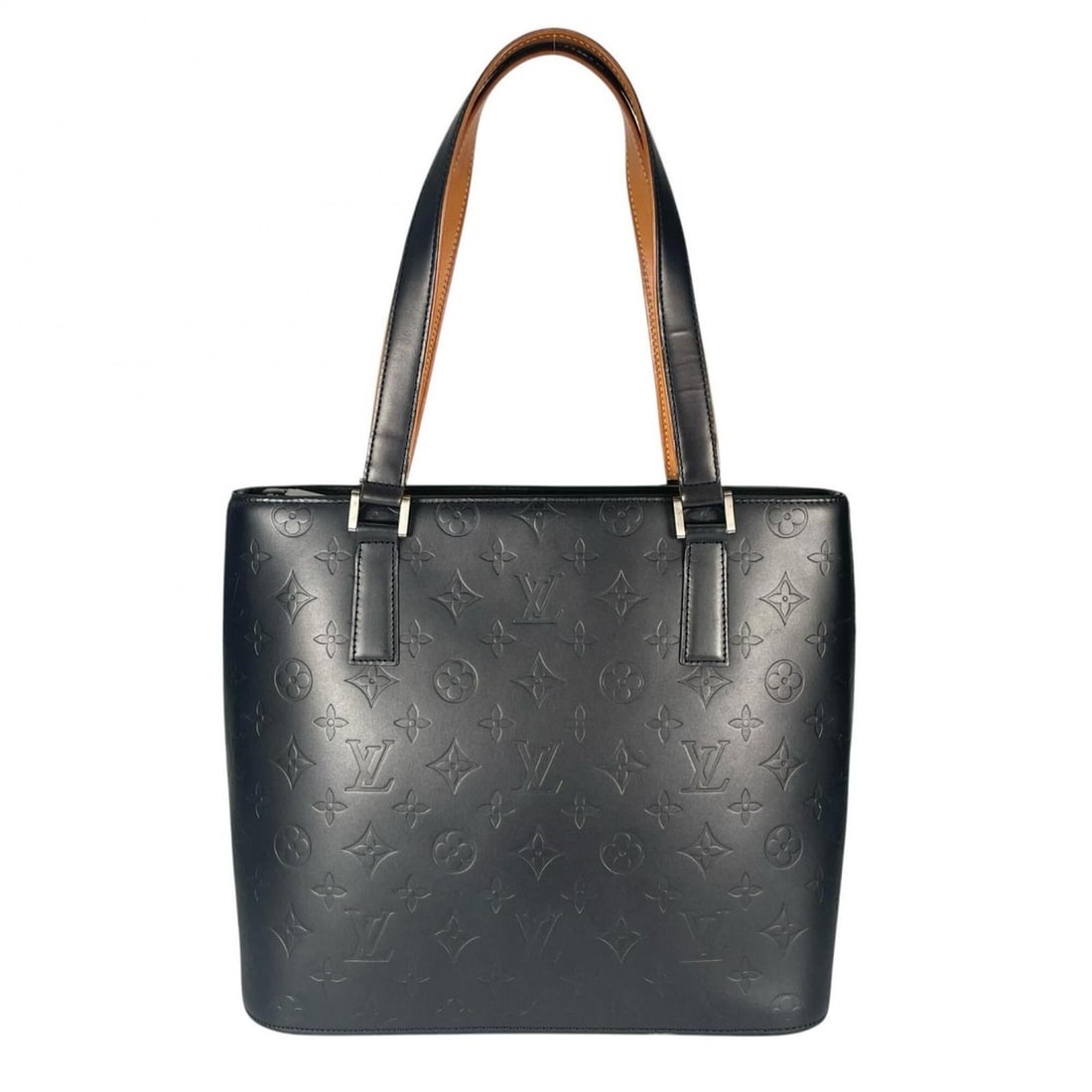 LOUIS VUITTON Stockton M55112 Handbag Leather Black Women's: --- Catalog ---Category: SizeHandle Drop: 21.00cm / 8.27''Size (HxWxD): 26cm x 30cm x 15cm / 10.23'' x 11.81'' x 5.9''Handle Length: 52cm / 20.47''Category: DesignType: HandbagColor: BlackGender: Wome