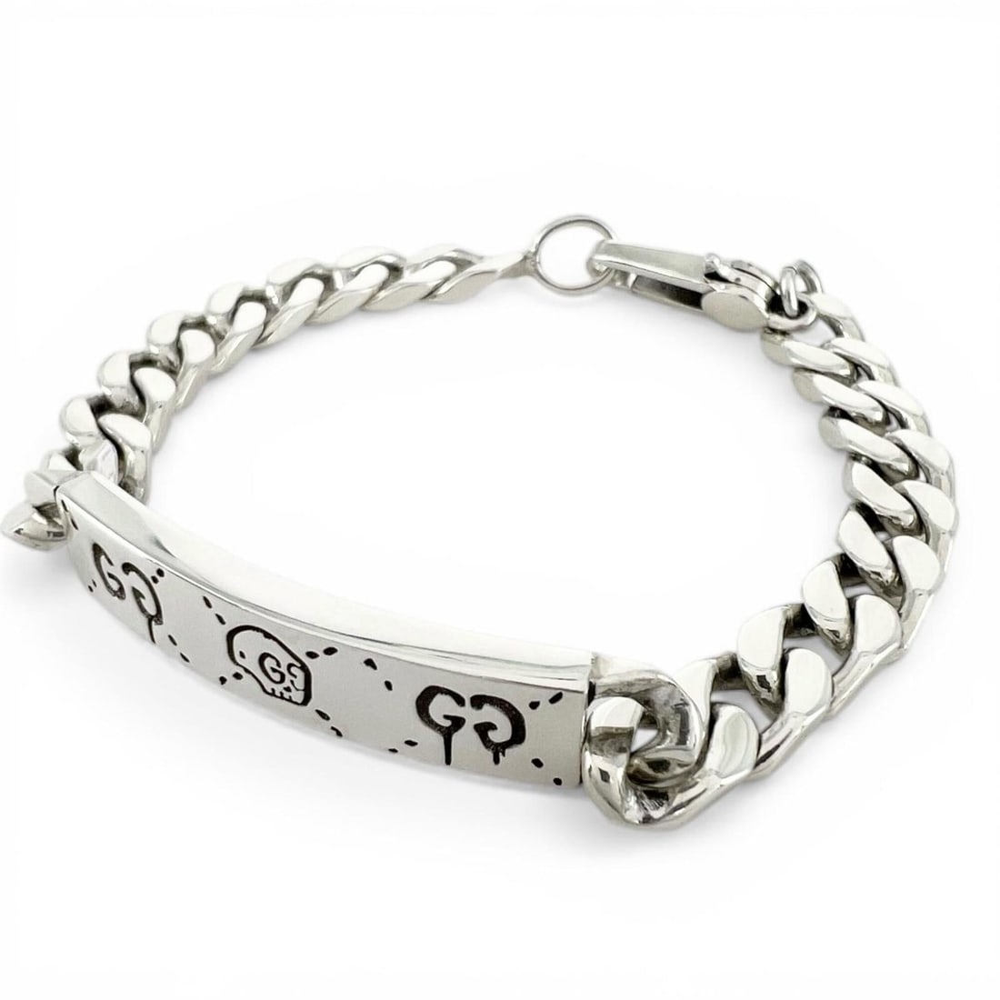 GUCCI bracelet, Ag925 silver, women's, Trouble Andrew Ghost: --- Catalog ---Category: SizeWidth: 6mm / 0.23''Total Length: 16.5cm / 6.49''Category: DesignType: Charm braceletColor: SilverGender: WomenMaterial: Silver 925Category: GeneralBrand: GucciCountry of O