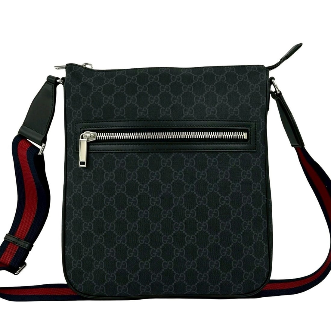 GUCCI Sherry Line GG Supreme Logo Pattern Leather Shoulder Bag Tote Black Navy Red 39987: --- Catalog ---Category: SizeSize (HxWxD): 31cm x 27cm x 4.5cm / 12.2'' x 10.62'' x 1.77''Category: DesignType: Shoulder bag, Tote bagColor: Black, Navy, Red colorGender: WomenMaterial: Leather , PVC 