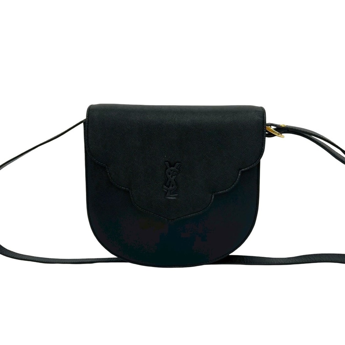YVES SAINT LAURENT Vintage YSL Logo Leather Shoulder Bag/Pouch, Black, 33221: --- Catalog ---Category: SizeSize (HxWxD): 20cm x 20cm x 4cm / 7.87'' x 7.87'' x 1.57''Category: DesignType: Pochette, Shoulder bagColor: BlackGender: WomenMaterial: Leather Category: GeneralBrand: Yv