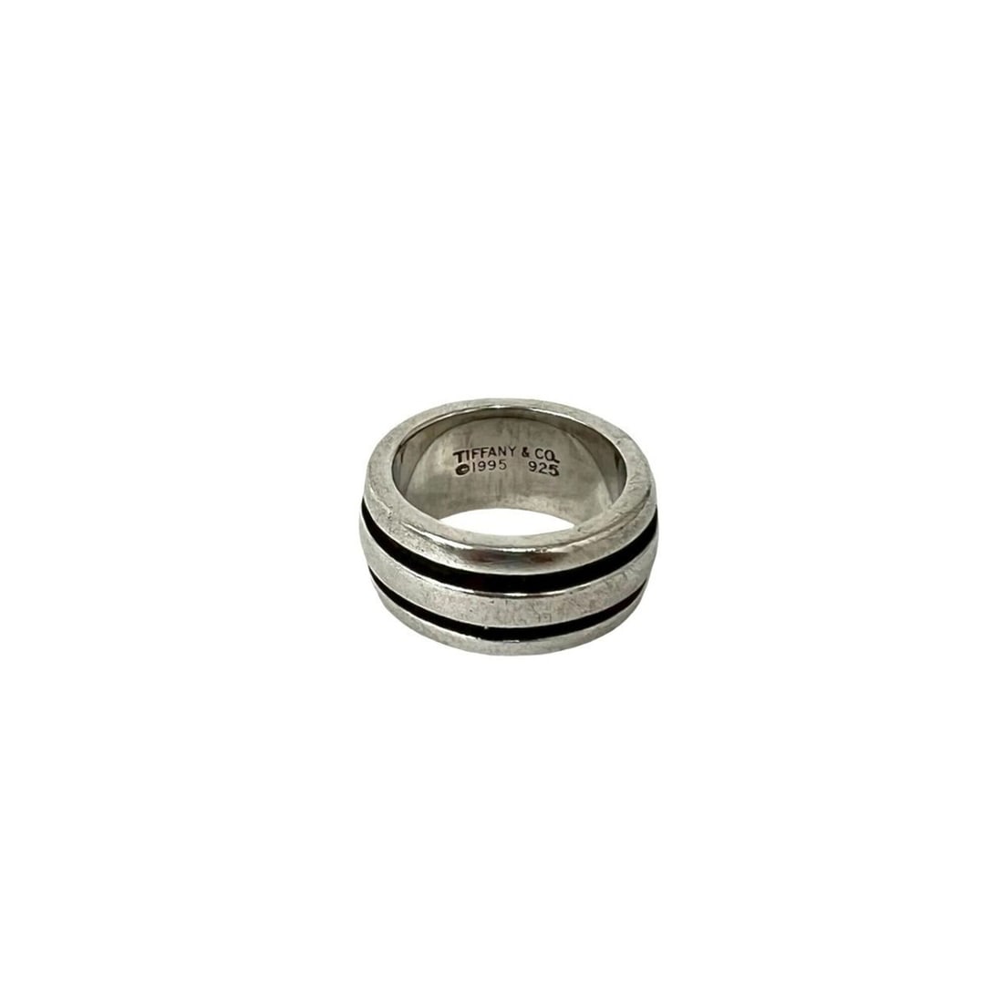 TIFFANY&Co. Tiffany Grooved Double Line Ring, Sterling Silver 925, Accessory, Women's/Men's, 34180: --- Catalog ---Category: SizeJP Size: 6US Size: 3.5Category: DesignType: Band ringColor: SilverGender: Men,WomenMaterial: Silver 925Category: GeneralBrand: Tiffany--- Item List ---Section: ConditionRa