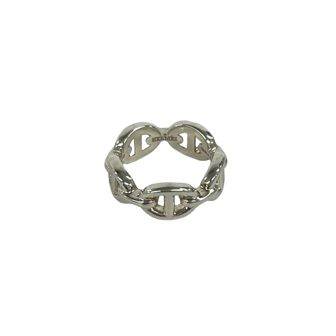 HERMES Hermes Enchainée Ring, Sterling Silver 925, Men's and Women's Accessory, Silver, 24234: --- Catalog ---Category: SizeJP Size: 7US Size: 4Category: DesignType: Band ringColor: SilverGender: Men,WomenMaterial: Silver 925Category: GeneralBrand: Hermes--- Item List ---Section: ConditionRanki