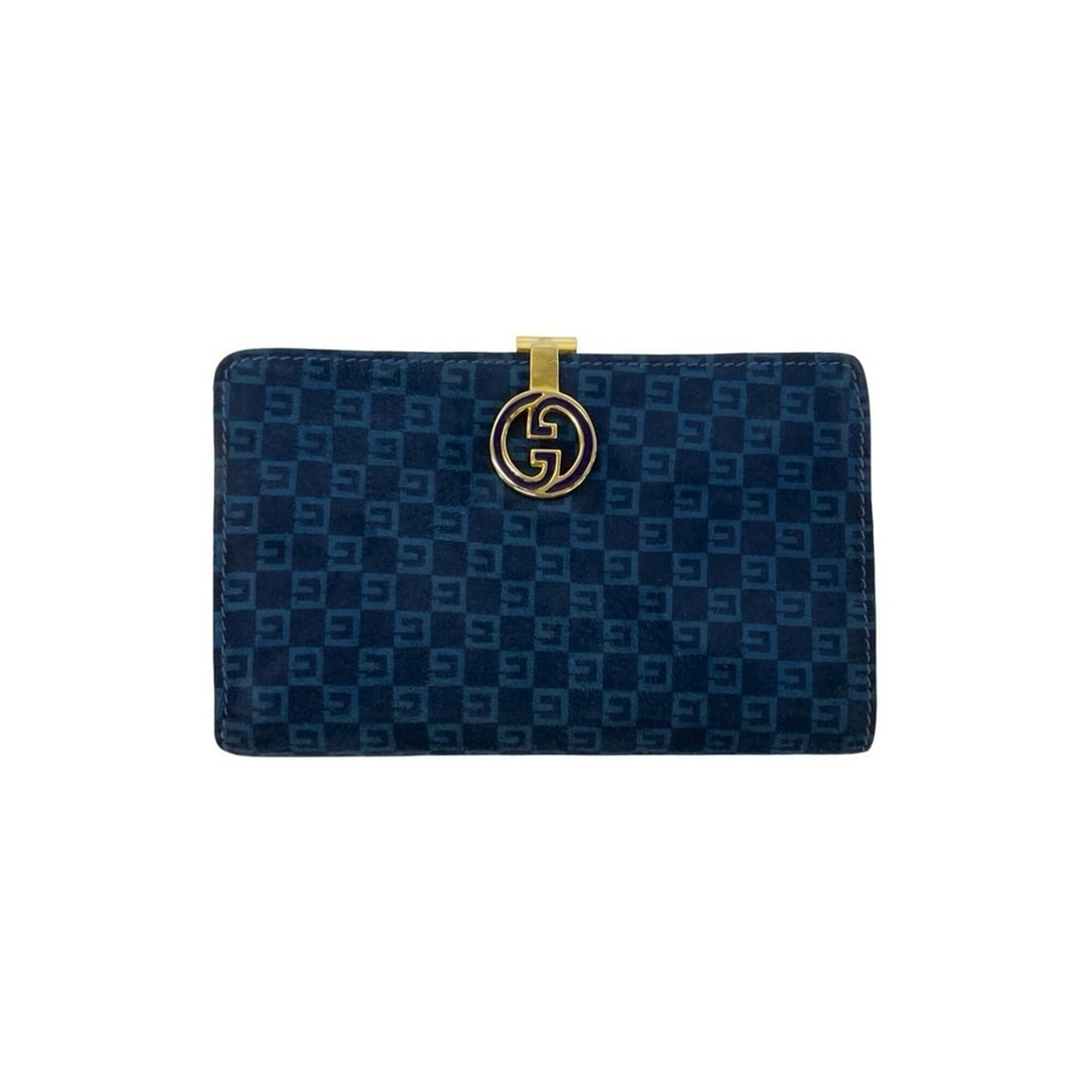 GUCCI Vintage GG Logo Suede Leather Bi-fold Wallet, Navy, 17330: --- Catalog ---Category: SizeSize (HxWxD): 8.5cm x 13.5cm x 2cm / 3.34'' x 5.31'' x 0.78''Category: DesignType: Wallet (bi-fold)Color: NavyGender: WomenMaterial: Suede , Leather Category: GeneralBrand