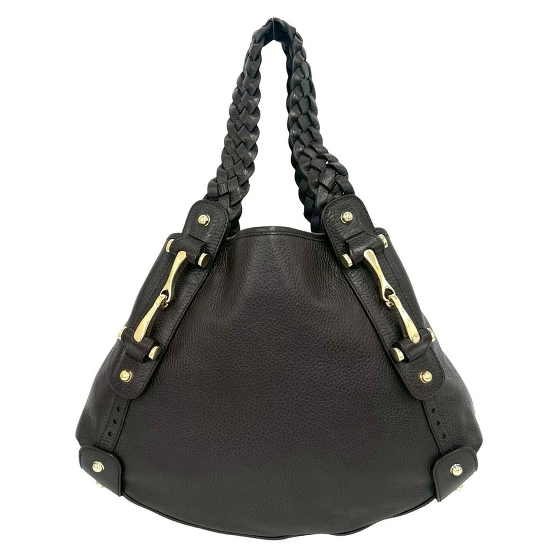 GUCCI Woven and Perforated Leather Tote Bag, Semi-Shoulder Dark Brown, 46777: --- Catalog ---Category: SizeSize (HxWxD): 28cm x 37cm x 10cm / 11.02'' x 14.56'' x 3.93''Category: DesignType: Shoulder bag, Tote bagColor: BrownGender: WomenMaterial: Leather Category: GeneralBrand: