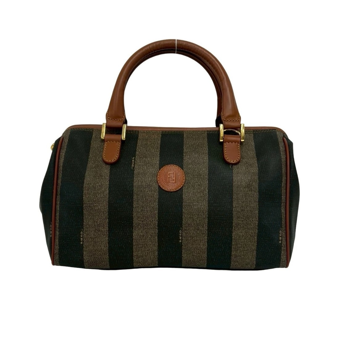 FENDI Vintage Pecan Pattern Leather Handbag Mini Boston Bag Brown Black Khaki 32244: --- Catalog ---Category: SizeSize (HxWxD): 17cm x 27cm x 13.5cm / 6.69'' x 10.62'' x 5.31''Category: DesignType: Boston bag, HandbagColor: Black, Brown, KhakiGender: WomenMaterial: Leather , PVC Categ