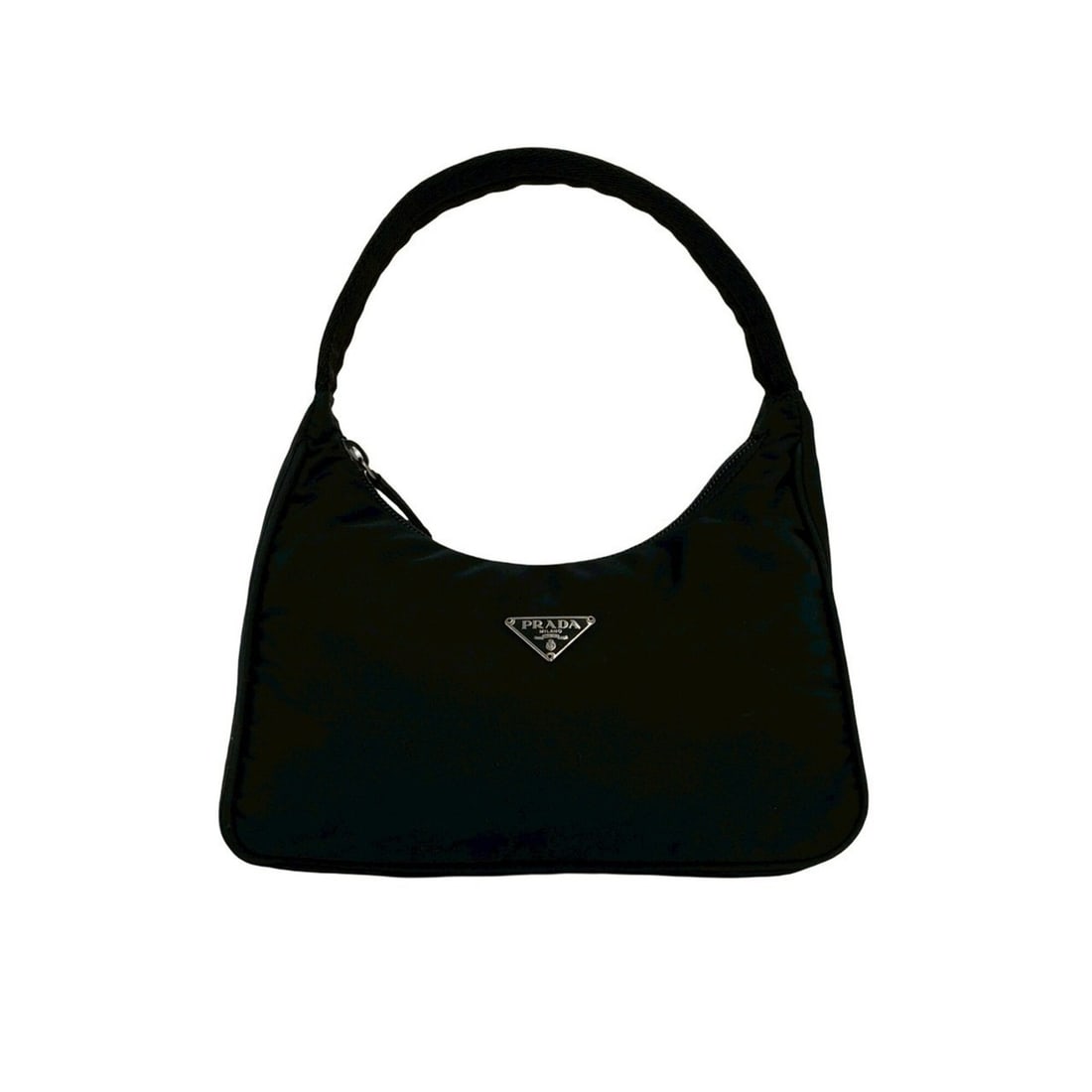 PRADA Triangle Logo Mini Handbag Pouch in Tessuto Nylon, Black, Item Number 74599: --- Catalog ---Category: SizeSize (HxWxD): 12cm x 24.5cm x 7cm / 4.72'' x 9.64'' x 2.75''Category: DesignType: Handbag, PouchColor: BlackGender: WomenMaterial: Nylon Category: GeneralBrand: Prada--- I