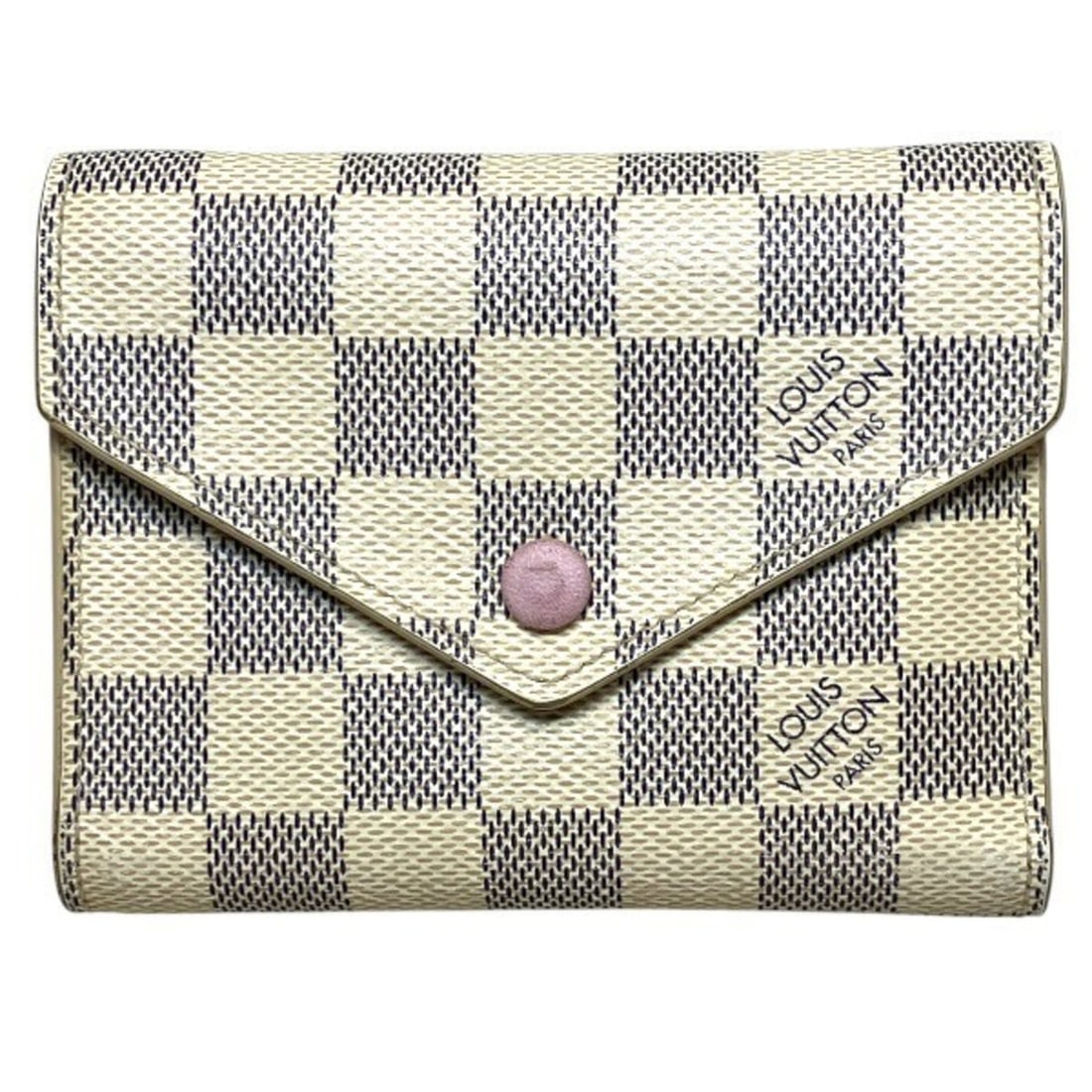 Louis Vuitton Damier Azur Portefeuille Victorine N64022 Tri-fold Wallet for Women: --- Catalog ---Category: SizeSize (HxWxD): 9cm x 12cm x 2.5cm / 3.54'' x 4.72'' x 0.98''Category: DesignType: Wallet (tri-fold)Color: Rose ballerineGender: WomenCategory: GeneralMPN: N64022Brand: Loui