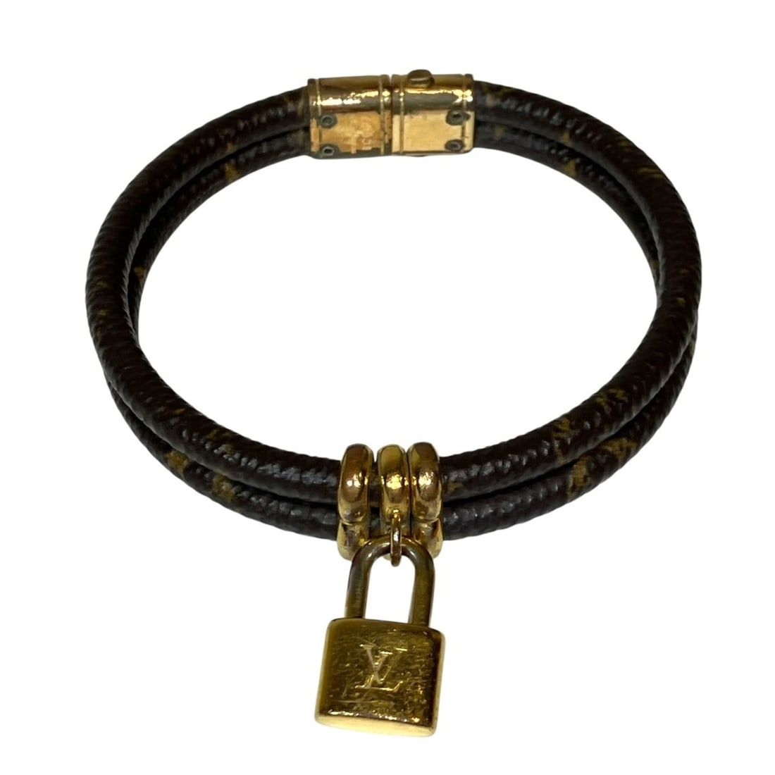 Louis Vuitton Bracelet Keep With Twice, Monogram, M6640E: --- Catalog ---Category: SizeLength: 20cm / 7.87''Category: DesignType: Charm braceletGender: WomenCategory: GeneralMPN: M6640EBrand: Louis Vuitton--- Item List ---Section: ConditionRanking: Rank AB U